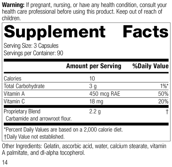 A-C Carbamide®, 90 Capsules, Rev 12 Supplement Facts
