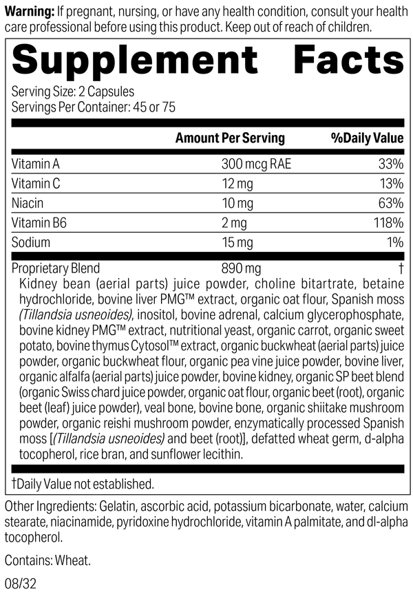 Albaplex®, 90 Capsules, Rev 08 Supplement Facts