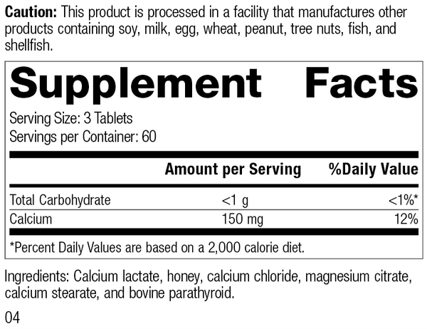 Cal-Ma Plus®, 180 Tablets, Rev 04 Supplement Facts