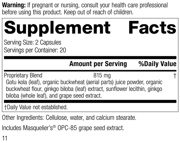 Ginkgo Synergy®, Rev 11 Supplement Facts