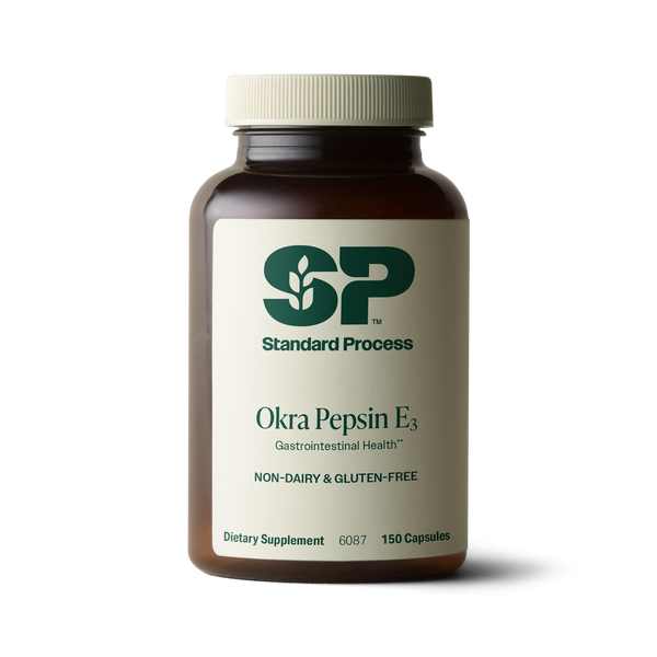 Okra Pepsin E3, 150 Capsules