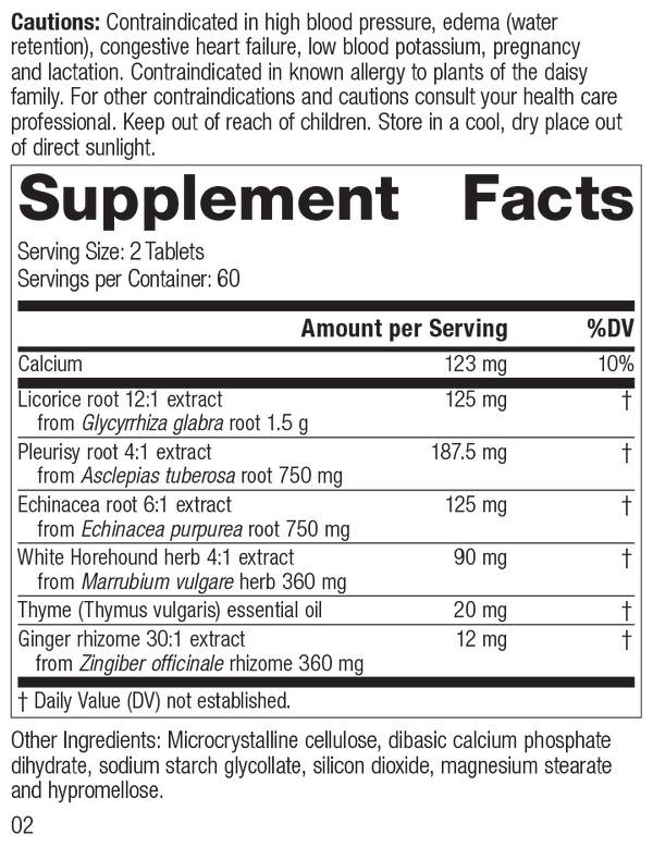 Broncafect, 60 Tablets, Rev 01 Supplement Facts