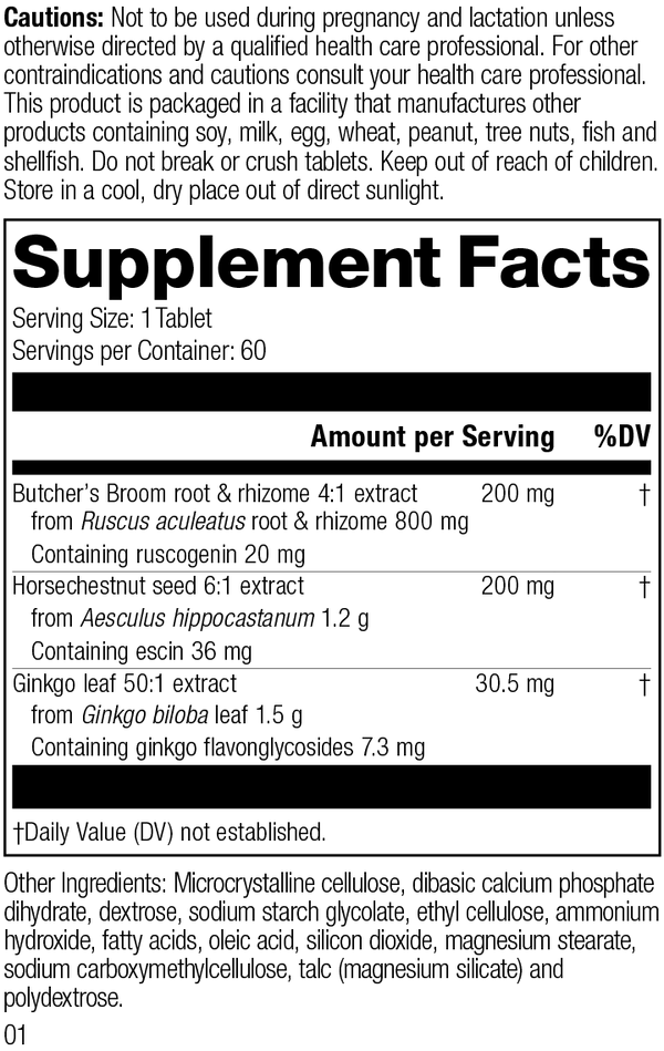 Vascular Care Complex, Rev 01 Supplement Facts