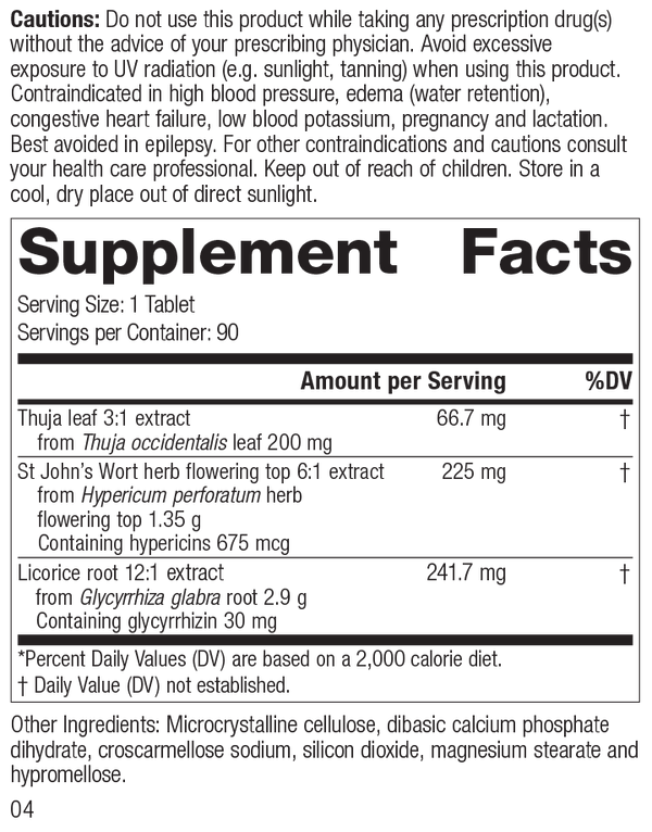 Viranon Rev 03 Supplement Facts